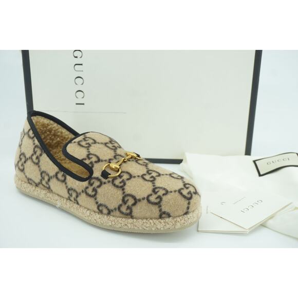 Gucci Fria Interlocking GG Horsebit Loafer Beige men dress shoe Wool Fur main image 12